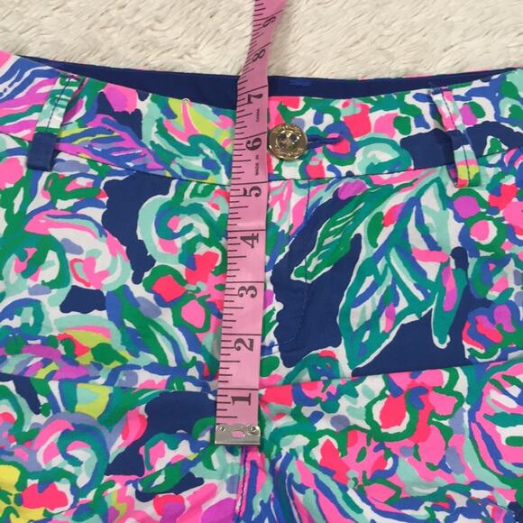 Lilly Pulitzer The Jayne Short Bright Indigo Exotic Escapade Preppy - Picture 9 of 11